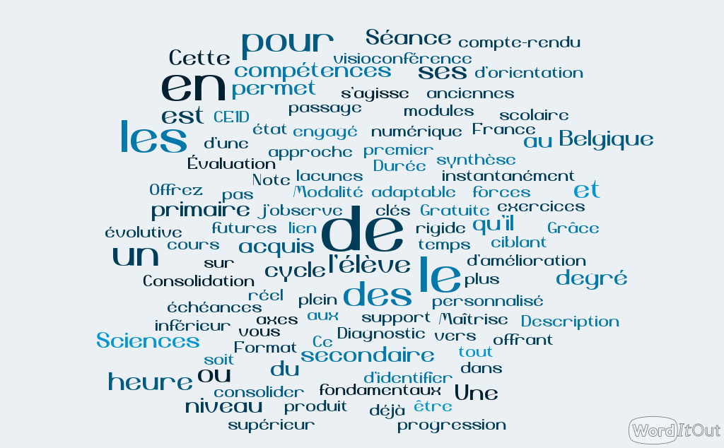 Bilan pédagogique gratuit en sciences mathématiques : Primaire & Secondaire (Collège) – France, Belgique, Suisse, Québec - En visioconférence