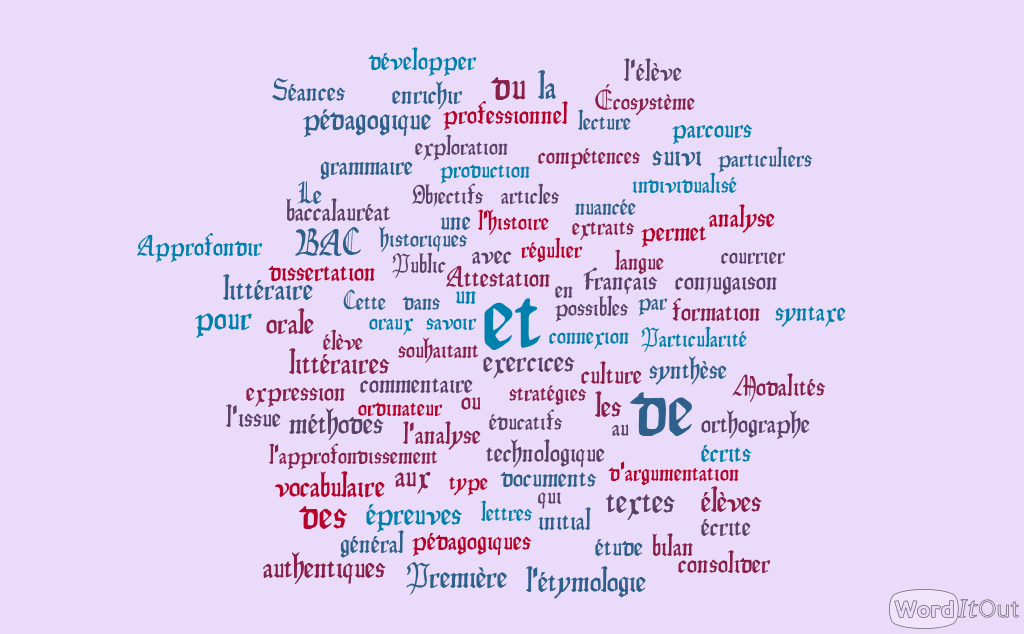 Visuel - Français académique - Classe de première
